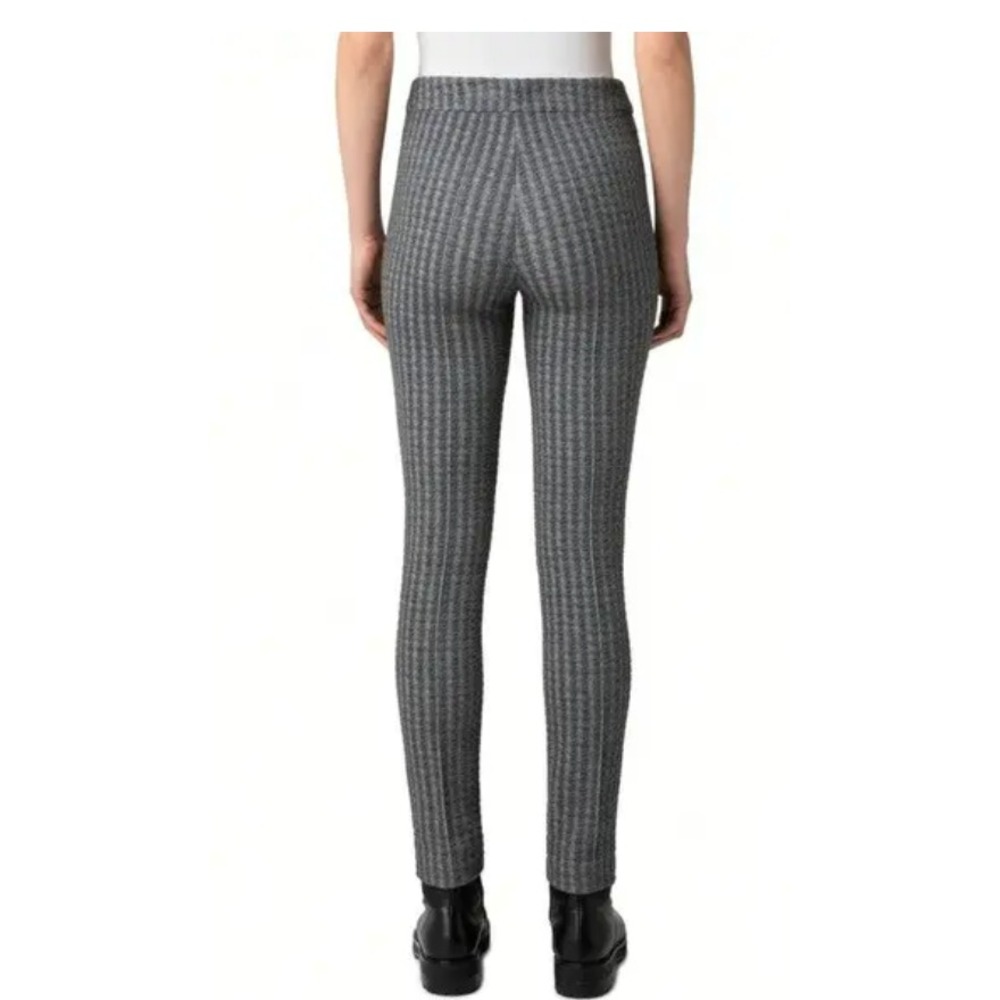 AKRIS PUNTO Mara 3D Houndstooth Jacquard Skinny Pants Womens 8